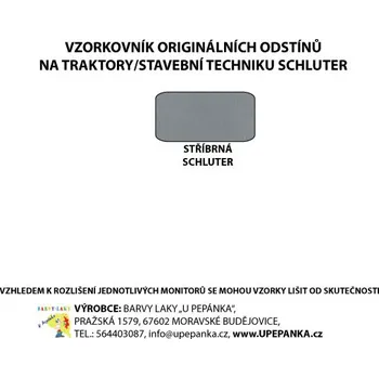 Souprava šperků U PEPÁNKA s.r.o. BARVY NA TRAKTORY SCHLUTER Originální odstín STŘÍBRNÁ 2-K Polyuretan, SET s tužidlem Velikost: 6,25kg SET