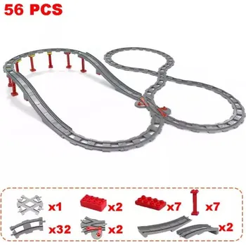 ostatní stavebnice Stavebnice s motivem železnice | Styl Lego - 56ks vlaková dráha