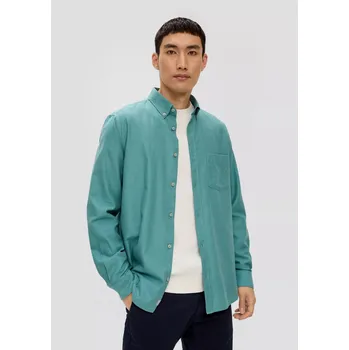 Pánská košile s.Oliver pánská košile dlouhý rukáv zelenomodrá Velikost: L