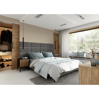 Obklad ELTAP Čalouněný panel SET QUADRATTA 240x90 šedý