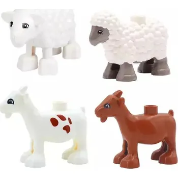 Stavebnice LEGO Set zvířátek ke stavebnici | Styl Lego - Čtyři ovce