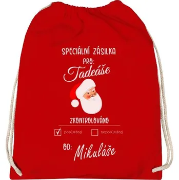 Sportovní vak Vak na záda s potiskem Mikulášsky pytlíček pro kluky