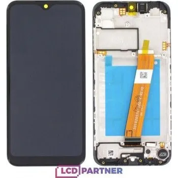 Samsung Galaxy A01 (SM-A015F) LCD + dotyková deska + black přední kryt - originál