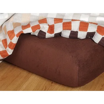 Bytový textil Dadka Dadka prostěradlo froté barva tmavě hnědá 90/200