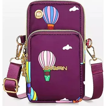 Kabelka Jednoduchá kabelka se sluchátkovým výstupem - Fialové balónky