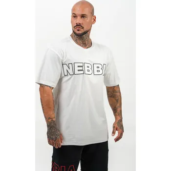 Pánské tričko NEBBIA Triko s krátkým rukávem LEGACY bíla L