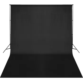 Fotopozadí vidaXL Systém podpěry a pozadí 500 x 300 cm [160069] Barva: Černá