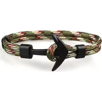 Náramek Náramek pro muže | náramek s kotvou - maskáčový