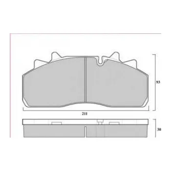 Brzdová destička Brzdové destičky 29126, 29159 SAF, SMB, ROR, DAF, Renault 9264