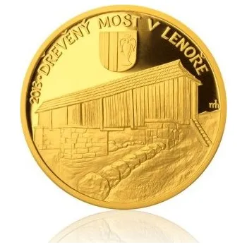 2013 - Most v Lenoře - zlatá mince z cyklu Mosty České republiky, Proof