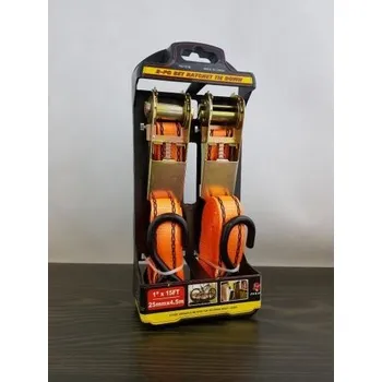 Upínací popruh Upínací popruh-kurta 4,5m s háky a račnou,, sada 2ks