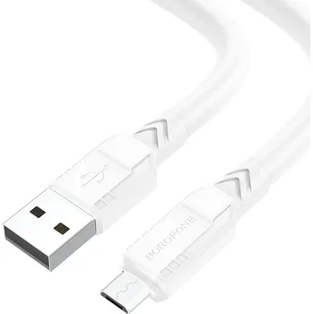 Kabel Borofone BX81 Goodway - USB na Micro USB - 2,4A 1 metr bílý