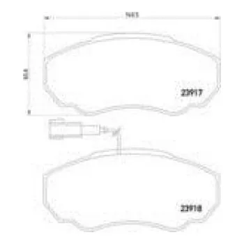 Brzdová destička Brzdové destičky Fiat, Citroen, Peugeot 8362