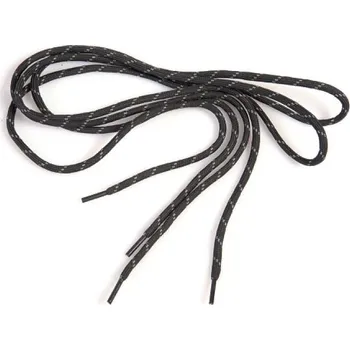 Tkaničky do bot VM Footwear Šněrovadlo kulaté 90 cm černé/šedé