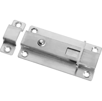 Onpira Nerezová dveřní západka s pružinovou zarážkou Rozměr: 85 x 41,5 x 19 mm