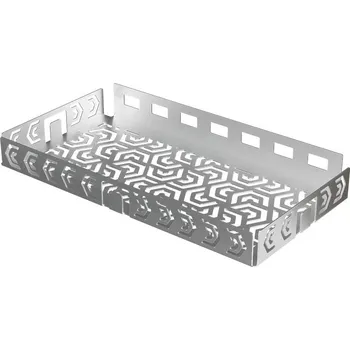 Stavební profil KP3/3 polička do koupelny ACARA DM2, pod obklad, nerez kartáč, obdélník, 250x125 mm