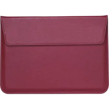 pouzdro na notebook Kožený obal s magnetickým zapínáním a stojánek pro notebook / macbook 15" Barva: Vínová