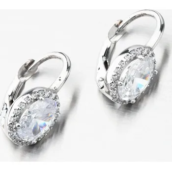 Náušnice Dámské náušnice bílé zlato 585 zirkon 148P-122186