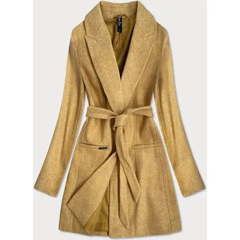 Dámský kabát Dámský kabát s přídavkem vlny RL PL-2715.31P žlutý - Rosse Line žlutá XL
