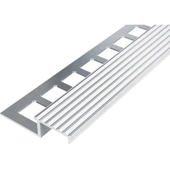 Stavební profil SP19/1 schodová lišta s protiskluzem Z, hliník, 10 mm, 2,5 m