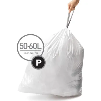 Pytle na odpadky Sáčky do odpadkového koše 50-60 L, Simplehuman typ P, zatahovací, 20 ks v balení, 35 µm