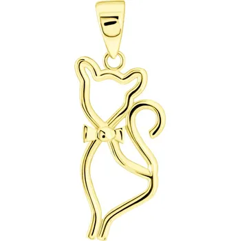 Přívěsek GEMMAX Original – garance kvality Minimalistický zlatý přívěsek Kočička – zlatý šperk ryzosti 585/1000 v Dárkovém balení s Certifikátem GUPYN-01266