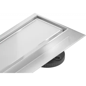 Mexen Flat MGW lineární odtok 70 cm, bílé sklo - 1027070-15 Lineární podlahové odtoky