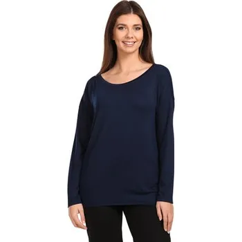 Pleas Dámské triko s dlouhým rukávem tmavá modrá M (180779-803-040)
