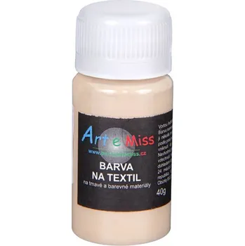 Speciální výtvarná barva ARTEMISS Barva na tmavý textil 40g, béžová