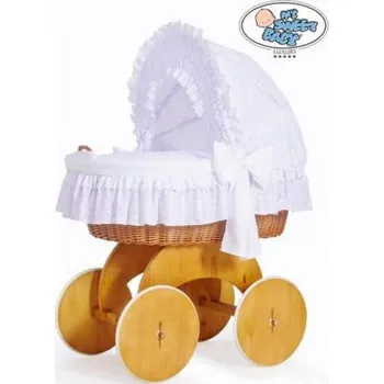 Kolébka pro miminko My sweet baby luxury Proutěný koš s boudou CHARLOTTE s krajkou 2022