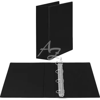 pořadač 4kroužek A4/70mm, PVC, potažený fólií, Černý