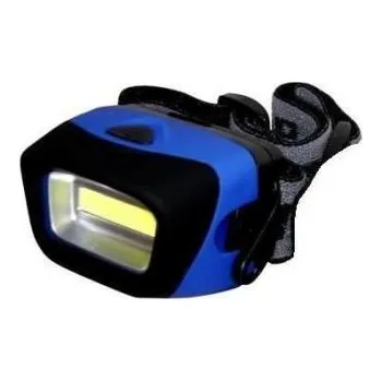 Čelovka Pracovní čelovka 3W LED, COB, na baterie 3xAAA, modrá 14082A