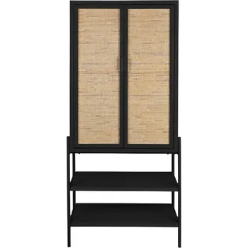 Šatní skříň Černá šatní skříň DUTCHBONE YASU 160 x 70 cm