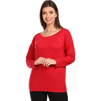 Pleas Dámské triko s dlouhým rukávem červená S (180779-500-038)