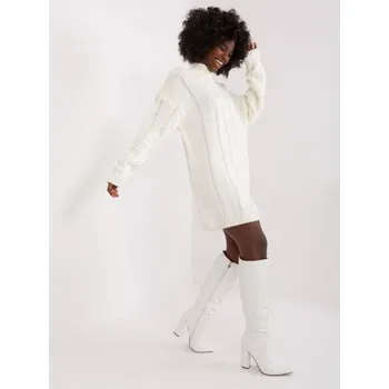 Oblečení a móda Dámské šaty se směsí vlny RUE PARIS ecru