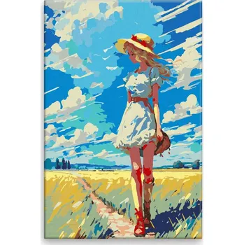 Dětské zboží Malování podle čísel - Na cestě - 40x60 cm, bez dřevěného rámu - CZ výroba