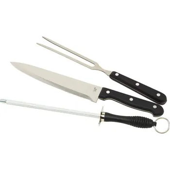 Kuchyňské prkénko 3dílná nerezová krájecí sada na maso CARVE