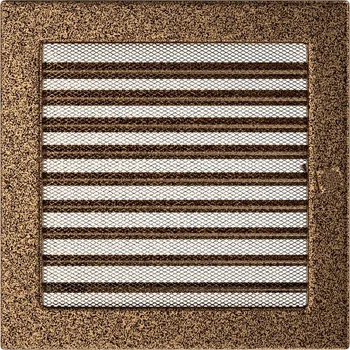 Krbová obestavba Krbová mřížka 22x22 BASIC staré zlato s žaluzií