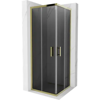 Mexen Rio čtvercová sprchová kabina 70 x 70 cm, grafitová, zlatá - 860-070-070-50-40 Sprchové kouty