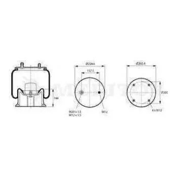 Měch pérování 4156NP06 FREUHAUF, ROR, TRAILOR 9337
