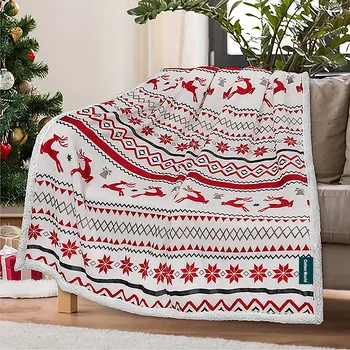 deka Textilomanie Vánoční beránková deka z mikroplyše 160 x 200 cm