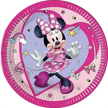 Talíř talíř papírový mělký EKO 200mm/8ks, Minnie Mouse