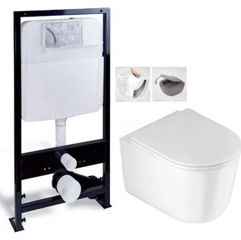 PRIM předstěnový instalační systém bez tlačítka + WC DEANTE Jasmin se sedátkem RIMLESS PRIM_20/0026 X JA1