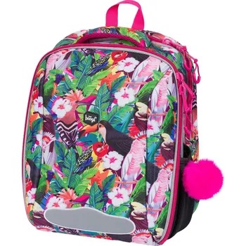 Školní batoh Růžová zipová školní aktovka pro holky Sanelma