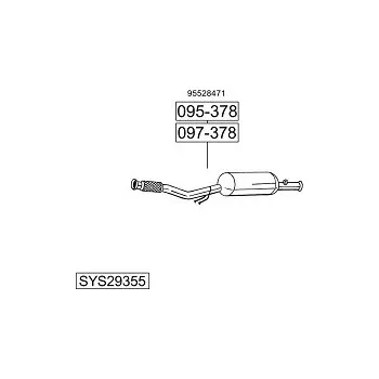 Filtr pevných částic filtr pevných částic Bosal 097-378
