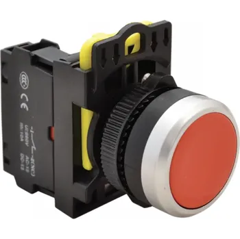 spínač Tracon electric Klasické tlačítko červené