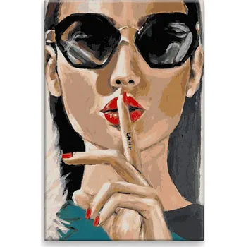 Dětské zboží Malování podle čísel - Ticho - 40x60 cm, bez dřevěného rámu - CZ výroba