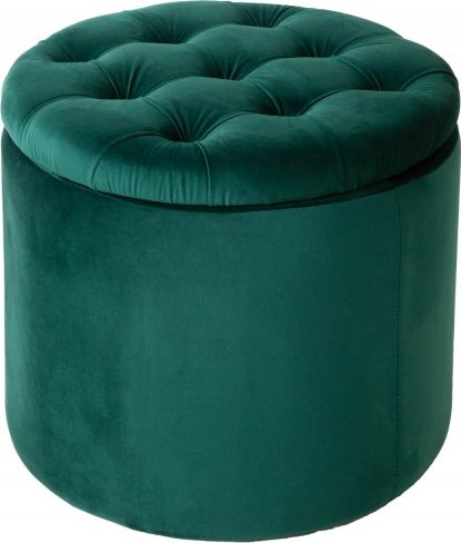 Taburet MODERN BAROCCO 50 CM tmavě zelený samet