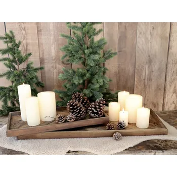 Dekorační užší dřevěný podnos Grimaud - 55*25*4 cm