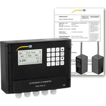 Průtokoměr Průtokoměr PCE-TDS 75, se 2 senzory, průměr potrubí 24 - 1200 mm, certifikát ISO